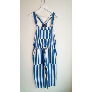 Signiture 8 striped denim overalls Large